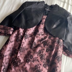 Thana strapless gown with coat